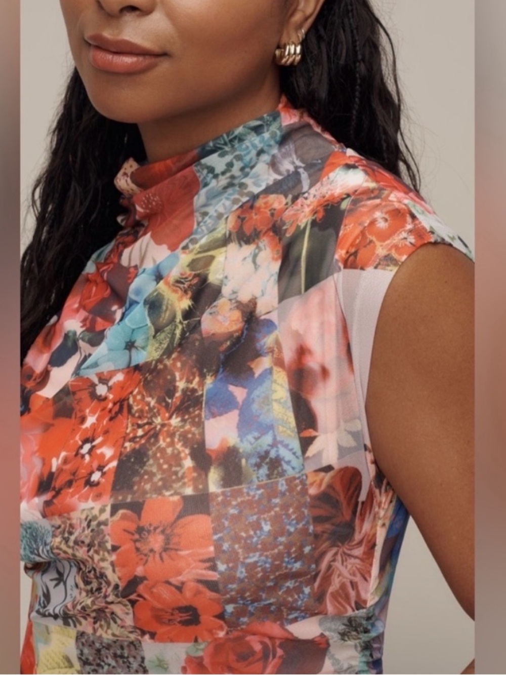 NWT Maya Ruched Cowl-Neck Dress: Mesh Edition by Anthropologie - Picture 14 of 14